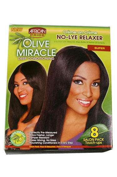 AFRICAN PRIDE Olive Miracle 8 Touch Up Relaxer Kit - Super , Sareya Beauty supply store in calgary alberta canada